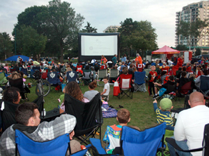 Barrie Film Festival outdoor screening